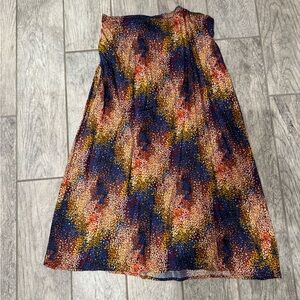 Time and Tru Colorful Midi Skirt